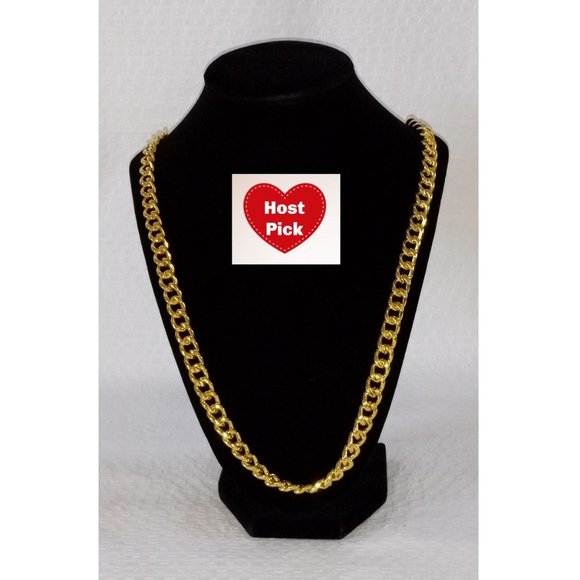Cuban Link Chain Gold Plated - 10mm wide - 26" long - Gift Boxed - Picture 1 of 3